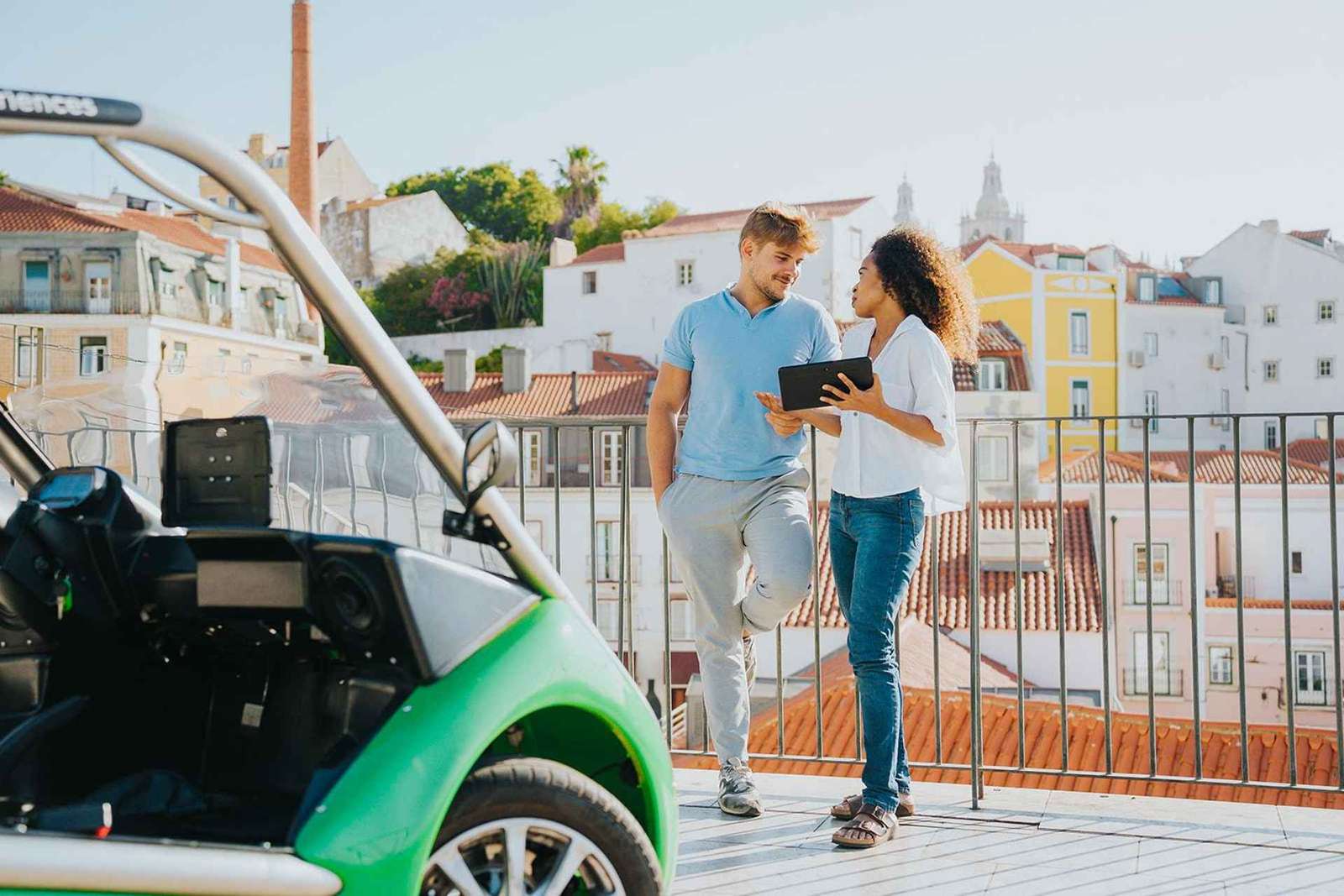 Lissabon: GPS-geleide spinazietour per elektrische auto