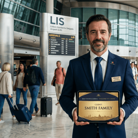 Lissabon: Privater Transfer zwischen Flughafen LIS und Stadtzentrum
