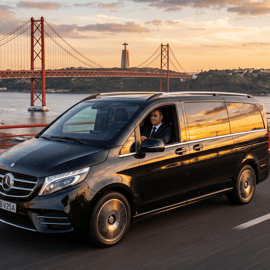 Lissabon: Privater Transfer zwischen Flughafen LIS und Stadtzentrum